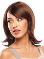 Jon Renau Wig Bailey is a shoulder-length layered style with side swept bangs, a monofilament top, and face-framing layers.